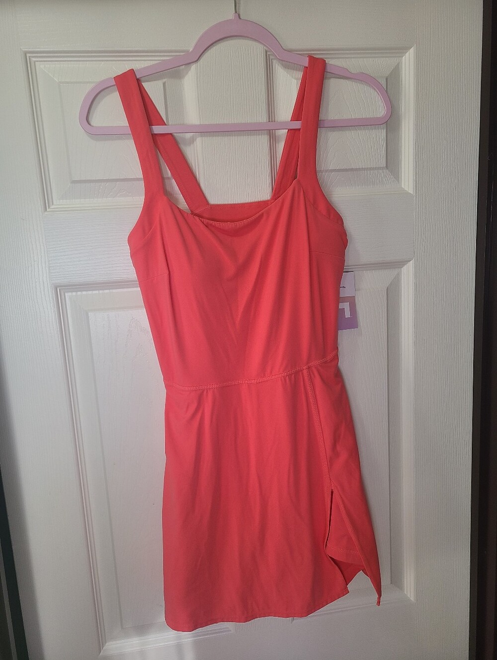 NWT Joylab Coral Pink Tank Dress - Sleeveless Athletic Tennis Dress - Picture 2 of 4